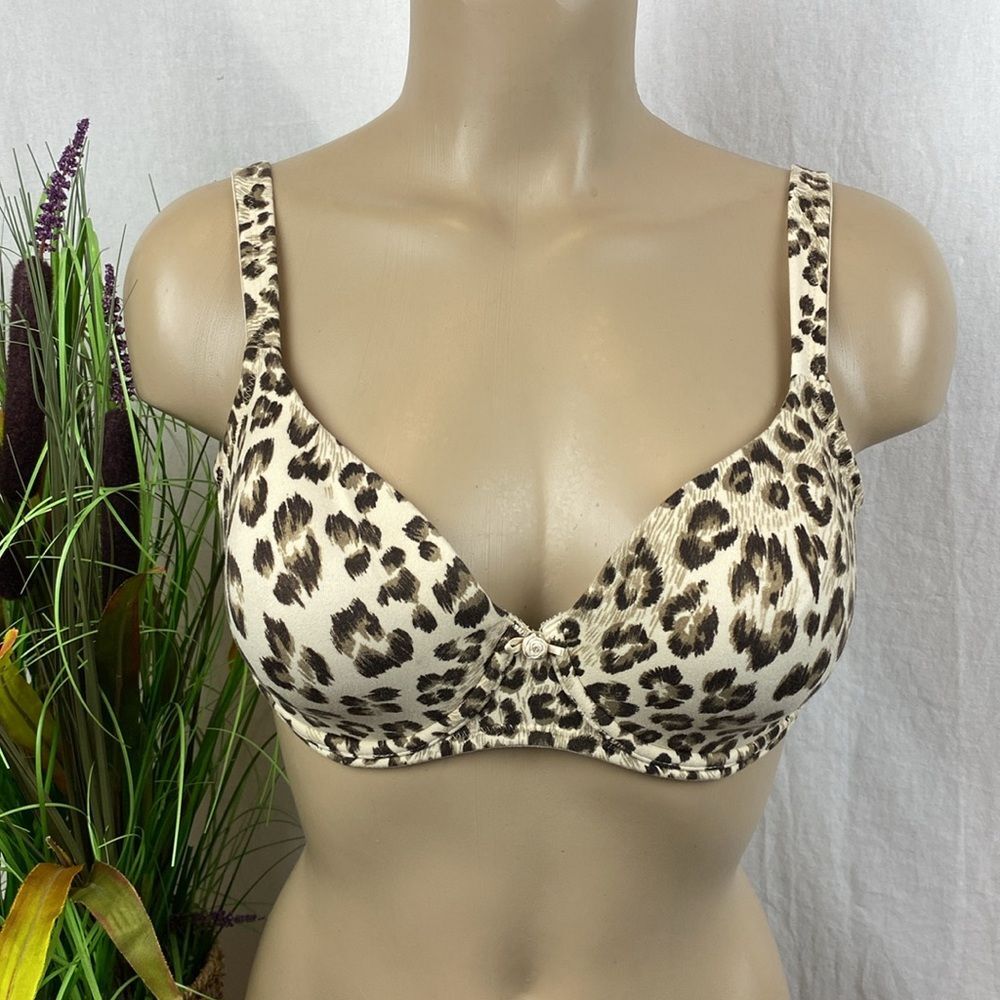 Victoria’s Secret Tan & Brown Leopard Animal Print Underwire Demi Bra 36C